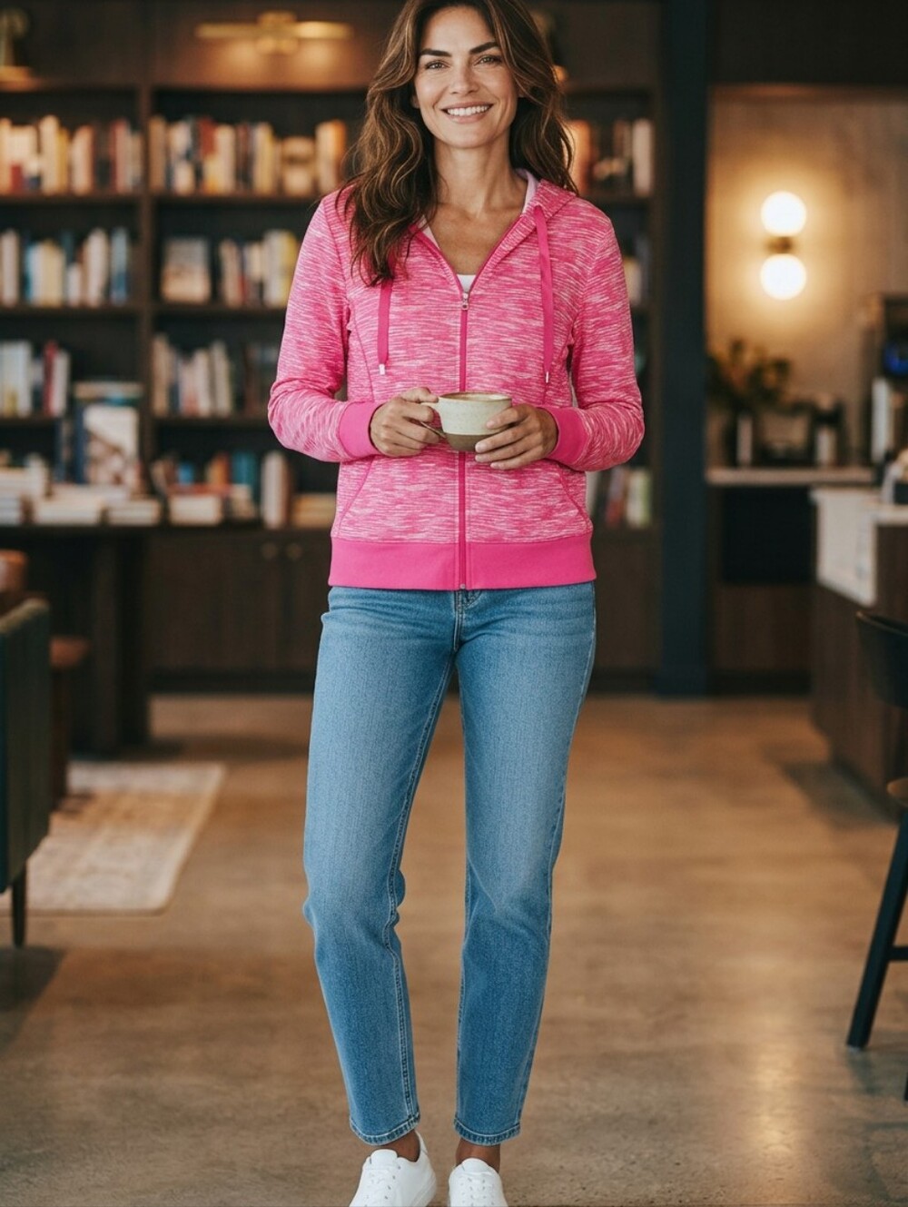 Danskin Now Racy Pink Zip Up Jacket